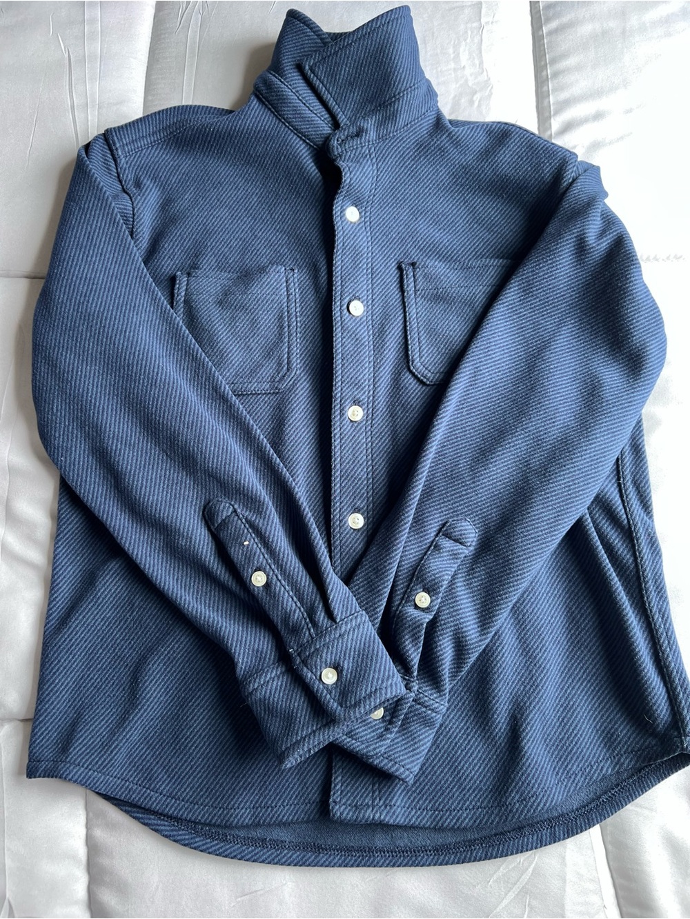 Crewcuts Navy Blue Textured Shirt Jacket
